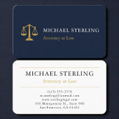 Luxury Navy Gold Attorney & Counselor at Law 名刺