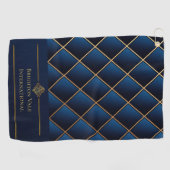Luxury Navy Gold Corporate Golf Towel ゴルフタオル (横)