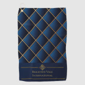 Luxury Navy Gold Corporate Golf Towel ゴルフタオル (正面)