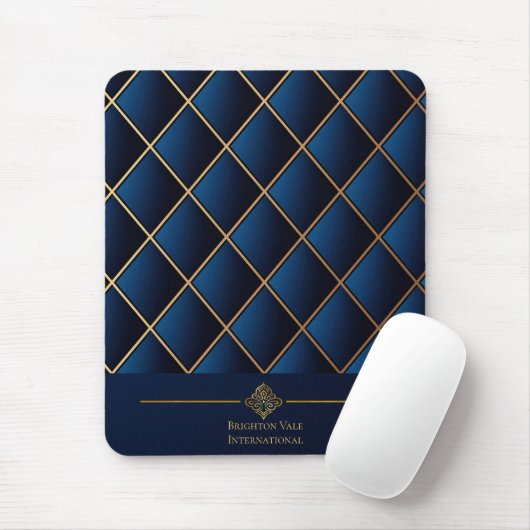 Luxury Navy Gold Executive Mousepad マウスパッド (マウス)