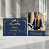 Luxury Navy & Gold Medical 招待状