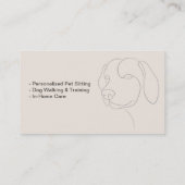 Luxury Navy & Gold Pet Sitter Business Card | Eleg 名刺 (裏面)