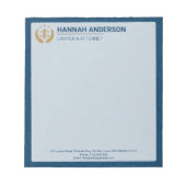 Luxury Navy Leather Look Attorney Logo Notepad   ノートパッド (正面)