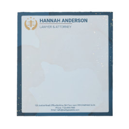 Luxury Navy Look Attorney Logo, for Legal Professi ノートパッド