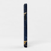 Luxury Navy Marble Gold Monogram Business Branding Case-Mate iPhoneケース (裏面/右)