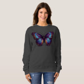 Luxury Neon Butterfly Women’s スウェットシャツ (正面フル)