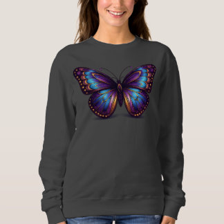 Luxury Neon Butterfly Women’s スウェットシャツ