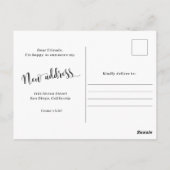 Luxury New Home Address Gold Glitter Announcement ポストカード (裏面)