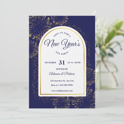 Luxury New Year’s Eve Party Invitation template  招待状 (スタンド正面)