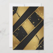 Luxury Noir Elegant Black and Gold Formal Invitati 招待状 (裏面)