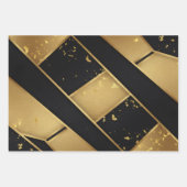 Luxury Noir Matte Black Premium ラッピングペーパーシート (正面3)