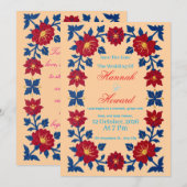 Luxury Norwegian Rosemaling 招待状 (正面/裏面)