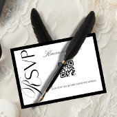 Luxury Old Money Black and White  出欠カード