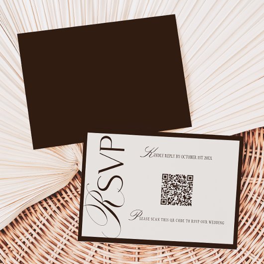 Luxury Old Money Brown Beige 出欠カード