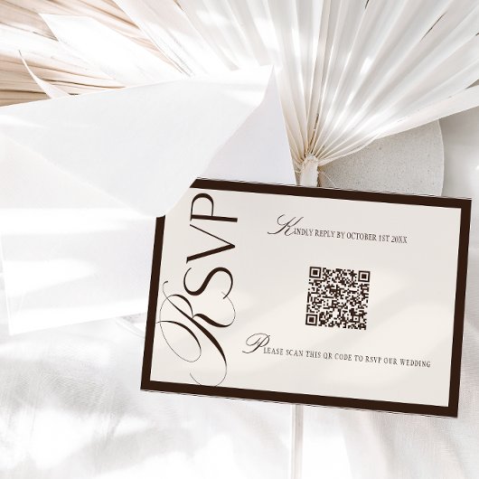 Luxury Old Money Brown Beige 出欠カード