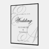 Luxury Old Money Monogram Wedding Welcome アクリルサイン (傾斜)