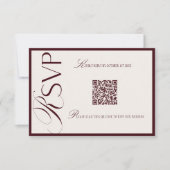 Luxury Old Money Red Beige 出欠カード (正面)