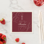 Luxury Old Money Retro Calligraphy Wedding スタンダードカクテルナプキン (インサイチュ)