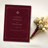 Luxury Old Money Wedding Burgundy Classic Wedding 招待状