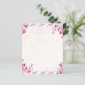 Luxury Orchid Floral Watercolor Pink Blank Card (スタンド正面)