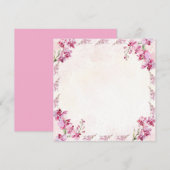 Luxury Orchid Floral Watercolor Pink Blank Card (正面/裏面)