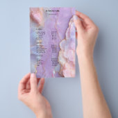Luxury Pastel Marble Lash Ar Salon Price List Menu チラシ (ハンドル)