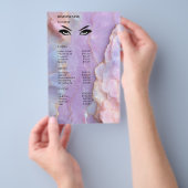 Luxury Pastel Marble Lash Ar Salon Price List Menu チラシ (ハンドル)
