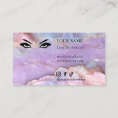 Luxury Pastel Marble Lash Artist Aftercare 名刺 (正面)