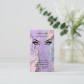 Luxury Pastel Marble Lash Artist Appointment Card 予約カード (スタンド正面)