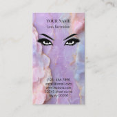 Luxury Pastel Marble Lash Artist Appointment Card 予約カード (正面)