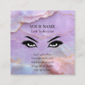 Luxury Pastel Marble Lash Artist Appointment Card 予約カード (正面)