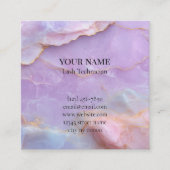 Luxury Pastel Marble Lash Artist Appointment Card 予約カード (正面)