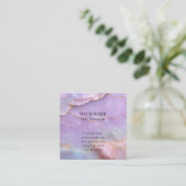 Luxury Pastel Marble Lash Artist Appointment Card 予約カード (スタンド正面)