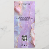 Luxury Pastel Marble Lash Artist Salon Price List メニュー (裏面)