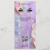 Luxury Pastel Marble Lash Artist Salon Price List メニュー (裏面)