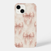 Luxury Pastel Pink Bows and Diamonds Phone Case iPhoneケース (裏面)