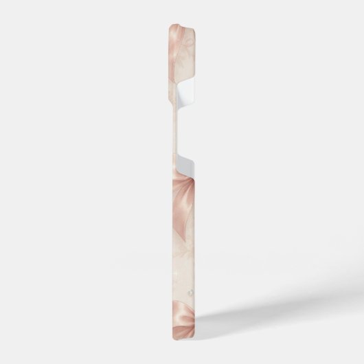 Luxury Pastel Pink Bows and Diamonds Phone Case iPhoneケース (左側面)