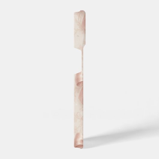 Luxury Pastel Pink Bows and Diamonds Phone Case iPhoneケース (右側面)