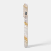 Luxury Pearl Marble Gold Vein Phone Case iPhoneケース (左側面)