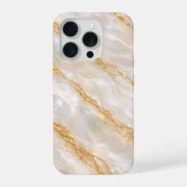 Luxury Pearl Marble Gold Vein Phone Case iPhone 15 Proケース