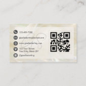 Luxury Pearl Opal QR Code Professional 名刺 (裏面)