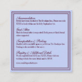 Luxury Periwinkle and Plum Formal Wedding Details エンクロージャーカード (正面)