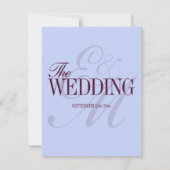 Luxury Periwinkle and Plum Formal Wedding Details 出欠カード (裏面)