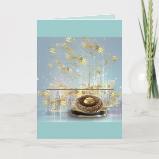 Luxury Personalized Easter Folded Card カード (正面)