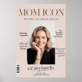 Luxury Personalized Mom | Custom Photo Magazine ポスター (正面)