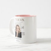 Luxury Personalized Mom Magazine Cover ツートーンマグカップ (正面左)