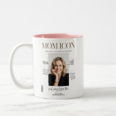 Luxury Personalized Mom Magazine Cover ツートーンマグカップ (左)