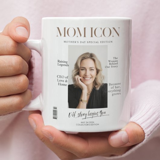 Luxury Personalized Mom Magazine Cover ツートーンマグカップ