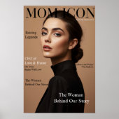 Luxury Personalized Mom Magazine Cover Photo Gift  ポスター (正面)
