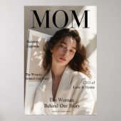 Luxury Personalized Mom Magazine Cover This elegan ポスター (正面)